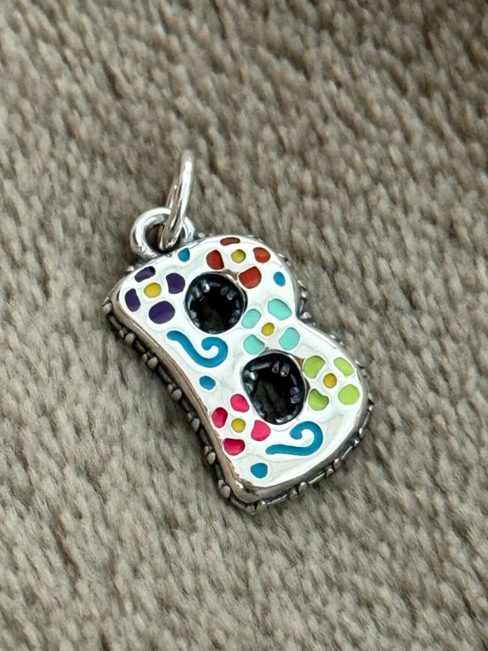 B- Enamel Consuela Floral Initial Charm